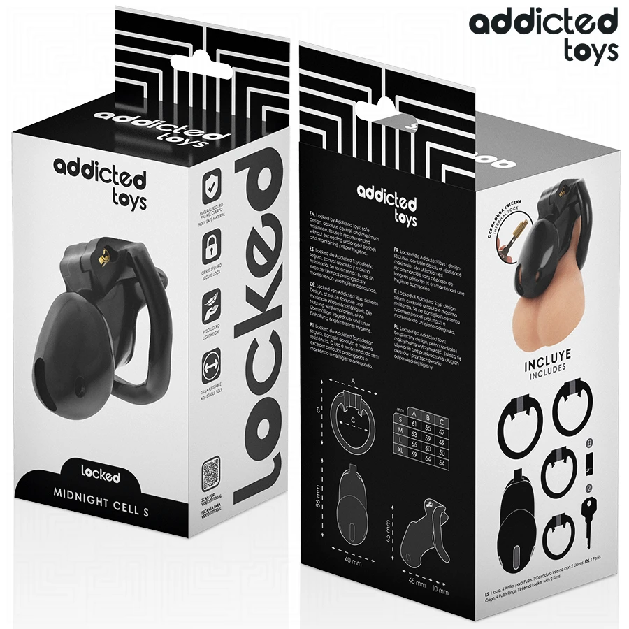 ADDICTED TOYS LOCKED- MINDNIGHT CELL GABBIA PER PENE TAGLIA S 4.8 CM